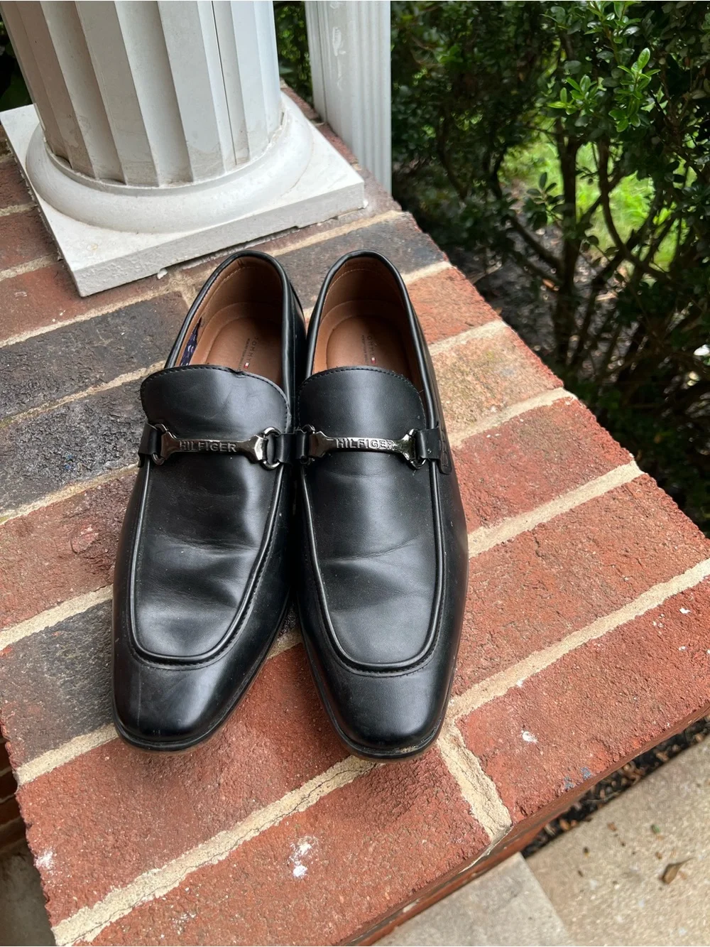 Tommy Hilfiger Black Leather Bit Loafers